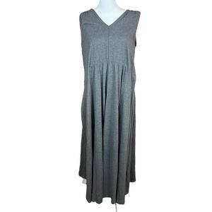 Soft Surroundings Cotton/Modal Petite Large Maxi Dress Gray